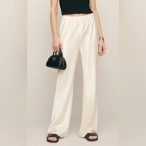Reformation Ivory Wide Leg Pants